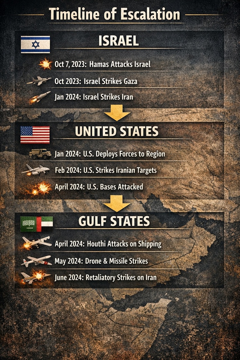 Timeline of escalation in the Middle East