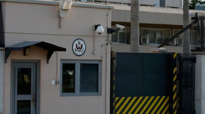 entrance of the U.S. consulate building in Adana