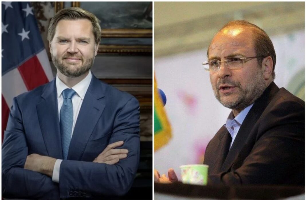 US Vice President JD Vance and Iranian Parliament Speaker Mohammad Bagher Ghalibaf