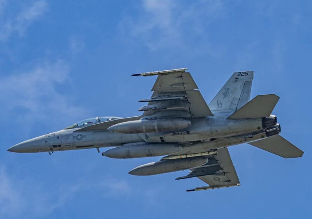 U.S. air-to-air missile, AIM-260A JATM was spotted carried by a U.S. Navy FA-18F Super Hornet during a test flight from Eglin AFB.