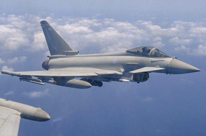 Advanced Precision Kill Weapon System APKWS fitted to RAF Typhoon fighter jets