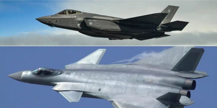 Chinese J-20 and American F-35