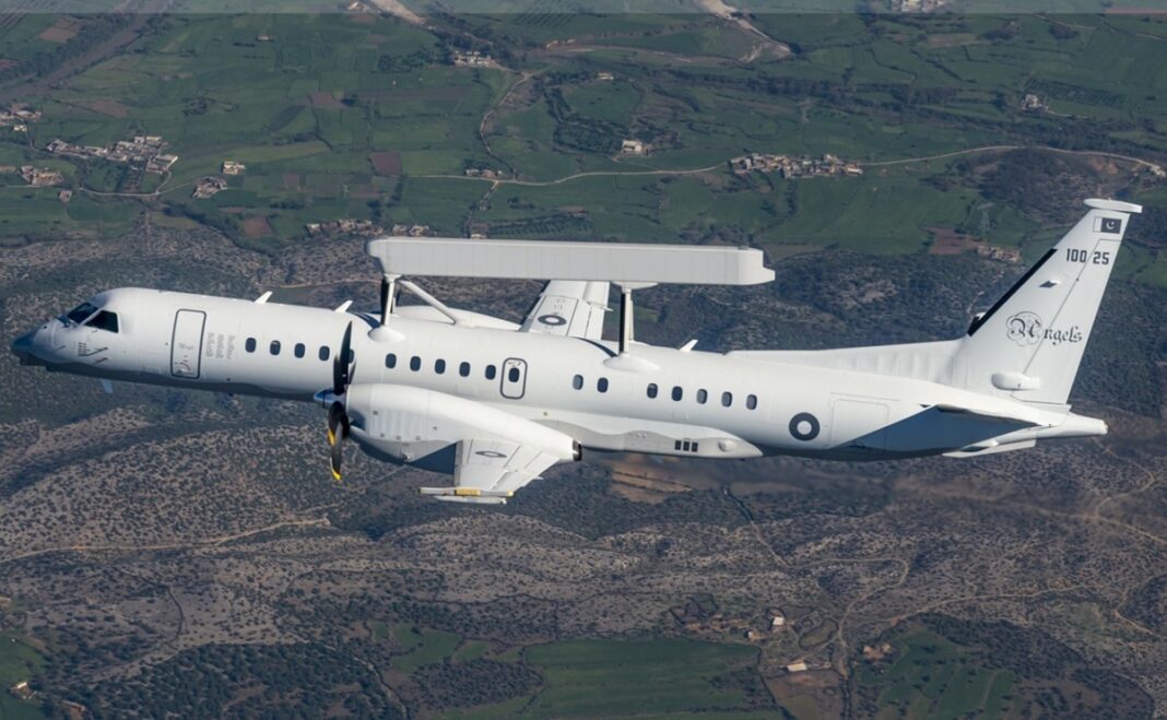Saab 2000 Erieye AEW&C aircraft from the 3rd Squadron of the Pakistan Air Force