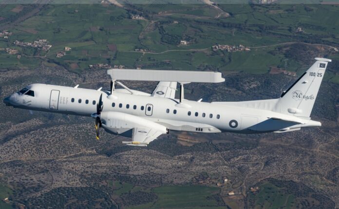 Saab 2000 Erieye AEW&C aircraft from the 3rd Squadron of the Pakistan Air Force Saab 2000 Erieye AEW&C aircraft from the 3rd Squadron of the Pakistan Air Force
