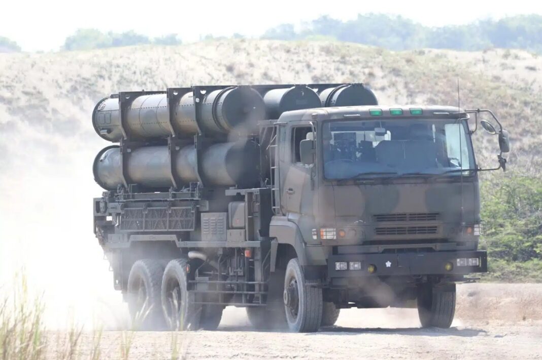 Japan fires Type 88 anti-ship missile in Philippine exercise. A Type 88 launcher moves into position ahead of the maritime-strike drill south of Laoag in northwest Luzon in the Philippines.