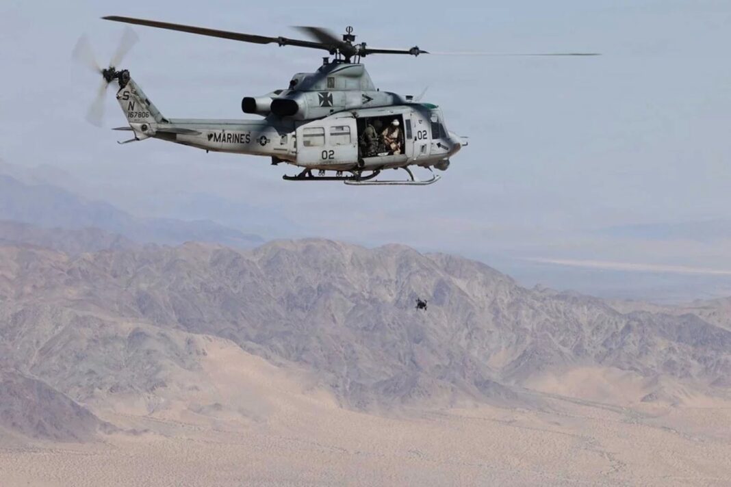 U.S. Marines are reportedly integrating Neros Archer FPV drones with UH-1Y Venom helicopter operations, reflecting expanding manned-unmanned teaming concepts for future expeditionary warfare and drone-enabled assault missions.