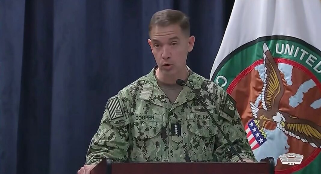 U.S. Central Command’s commander, Admiral Brad Cooper