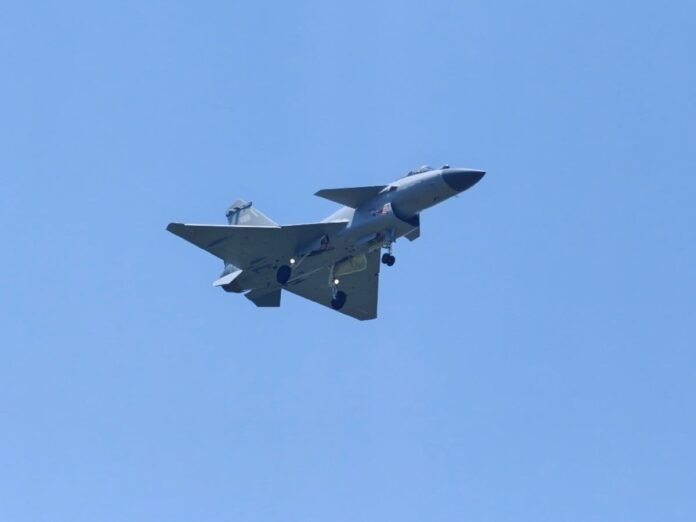 A Chengdu J-10CE fighter aircraft believed to be operated by the Uzbekistan Air Force, highlighting China's expanding military presence in Central Asia.