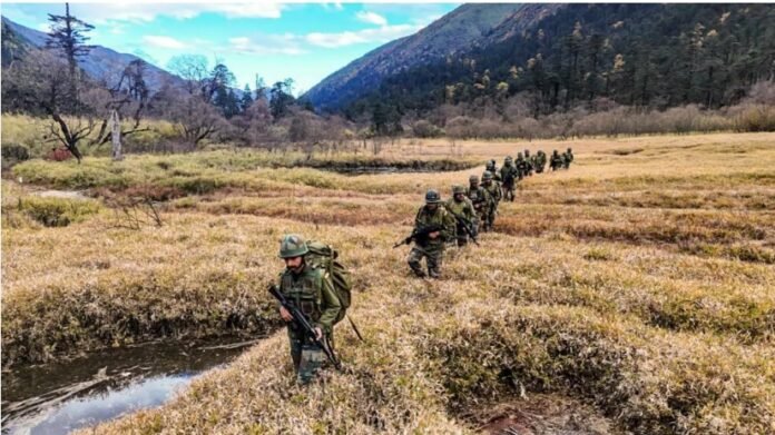 India-China border tensions in Arunachal Pradesh's Taksing sector along the disputed Line of Actual Control.
