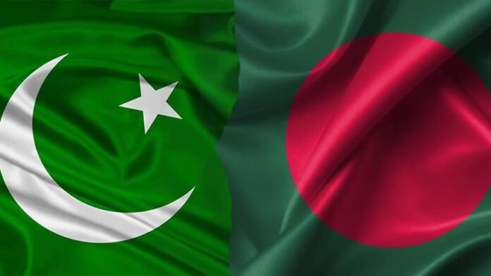 Pakistan and Bangladesh flags symbolising growing bilateral defence and intelligence cooperation between Islamabad and Dhaka.