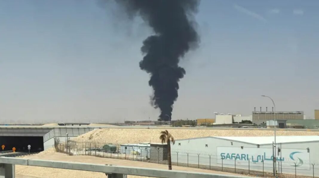 Smoke is rising from the Riyadh airport building following a drone attack by Yemen's Houthi group (Ansar Allah); the situation in the Middle East is becoming increasingly critical by the day.